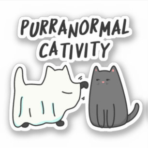 Adesivo Atividade Puranormal Engraçada Pun de Halloween Ga