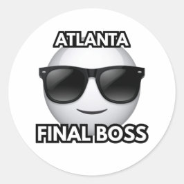Adesivo Atlanta Final Boss Cool Emoji Sticker