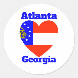 Adesivo Atlanta Georgia Heart Flag
