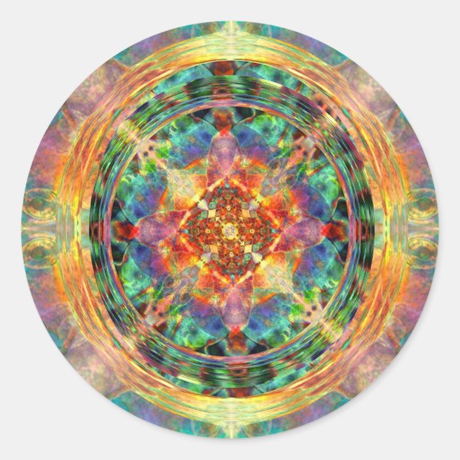 Adesivo Atlântida inspirou Rainbow Mandala (Frente)
