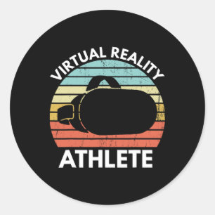 Adesivo Atleta de Realidade Virtual Dito engraçado de joga