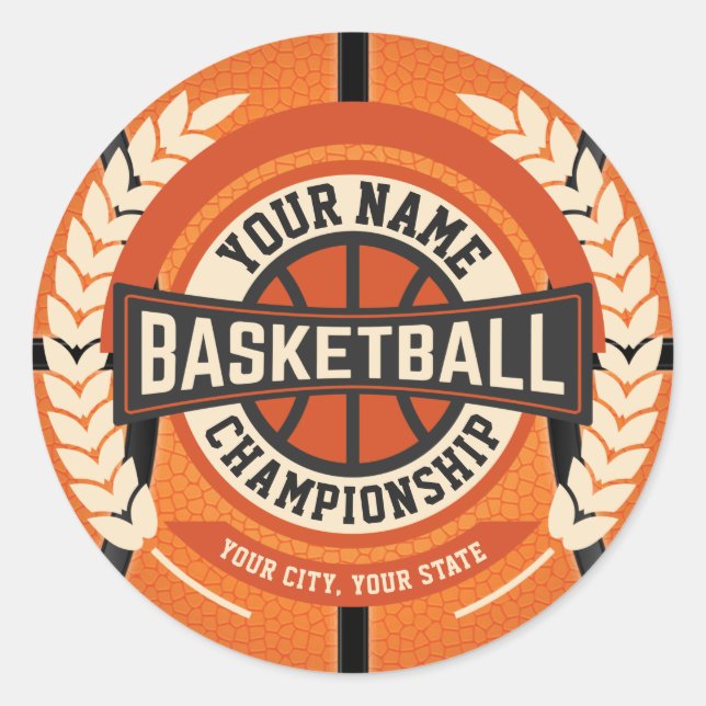 Adesivo Atleta Personalizado do Jogador da Equipe de Basqu (Frente)