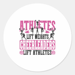 Adesivo Atletas de Cheerleading Cheer Levantam Pesos Cheer