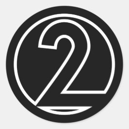 Adesivo Atletas Forma do círculo Número 2