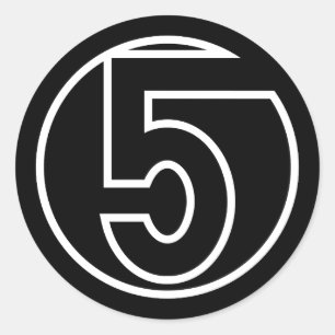 Adesivo Atletas Forma do círculo Número 5