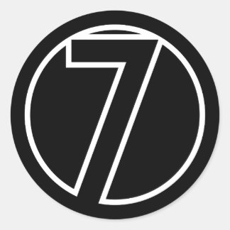 Adesivo Atletas Forma do círculo Número 7