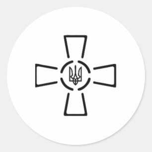 Adesivo Ato Cruz Tryzub Ucrânia Volodymyr Zelensky Presidê
