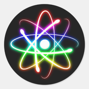 Adesivo Atom brilhante colorido   Ofertas de Geek