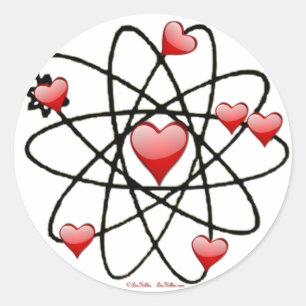 Adesivo Atomic Valentine Corações Vermelhos