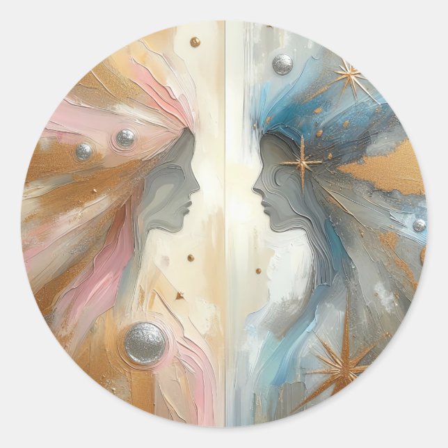 Adesivo Atração do Abstrato Impressionismo Art Sticker (Frente)