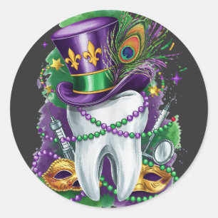 Adesivo Atrativo Mardi Gras Mix Dentista Costume Festivo