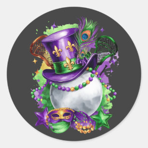 Adesivo Atrativo Mardi Gras Mix Lacrosse Costume Festivo