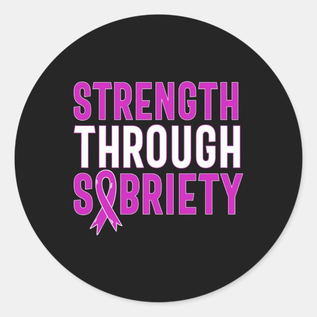 Adesivo Através da Fita Púrpura do Vício Sobriety End (Frente)