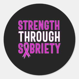 Adesivo Através da Fita Púrpura do Vício Sobriety End