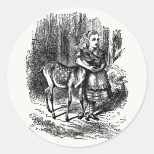 Adesivo Através do espelho - Alice e a Fawn