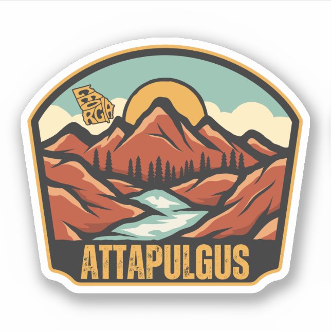 Adesivo Attapulgus, Geórgia (Frente)