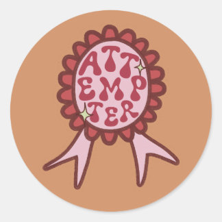 Adesivo Attempter - Funny Motivational Design