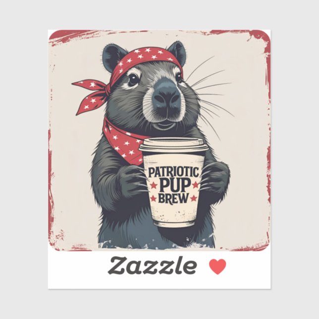 Adesivo Attitude Capybara Sticker (Folha)