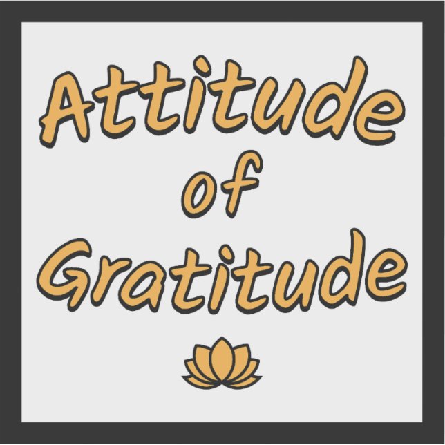 Adesivo Attitude of Gratitude (Frente)