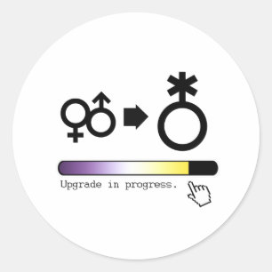 Adesivo Atualização não binária