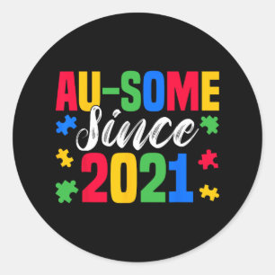 Adesivo Au-some Desde 2021 4 Anos Autismo Sensibilização B