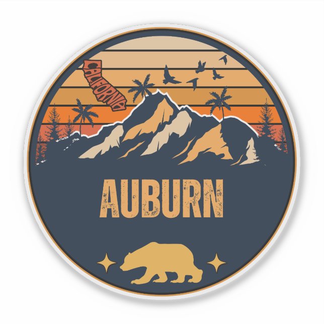 Adesivo Auburn, Califórnia (Frente)