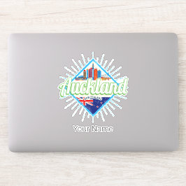 Adesivo Auckland Nova Zelândia retro skyline vintage