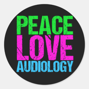 Adesivo Audiologia do amor da paz
