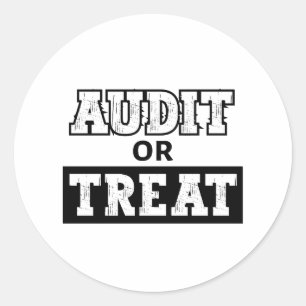 Adesivo Auditoria ou Tratar - Halloween do Contador Engraç