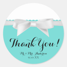 Adesivo Audrey Teal Branco Laço Moderno Glam Festa Doce 16