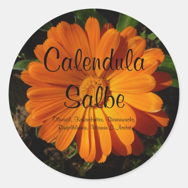 Adesivo Aufkleber, Calendula / Ringelblumen Salbe (Frente)