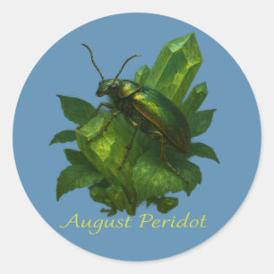Adesivo August Peridot - Besouro e Cristal