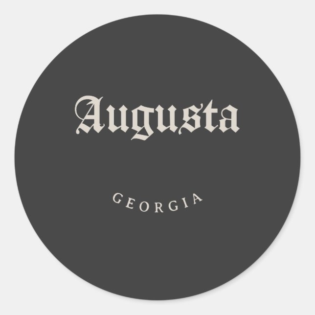 Adesivo Augusta Georgia White Font (Frente)