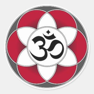 Adesivo Aum Seed of Life Red Sticker