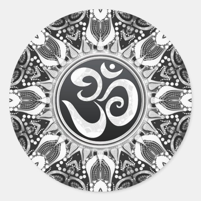 Adesivo Aum Star Black+White Mandala Sticker (Frente)