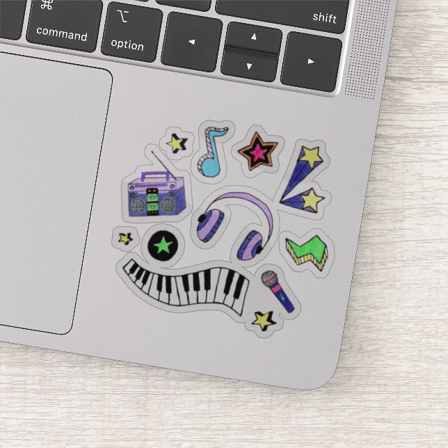 Adesivo Aumente a música (Detalhe)