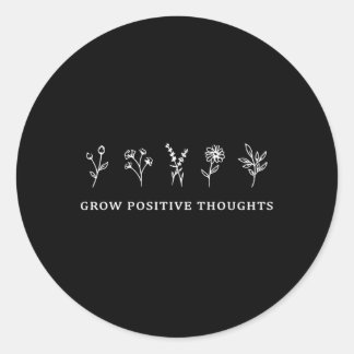 Adesivo Aumente as flores de pensamentos positivos