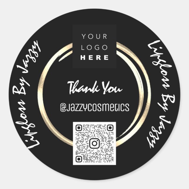 Adesivo Aumente sua gratidão com o Obrigado VIP Dourado pr (Frente)