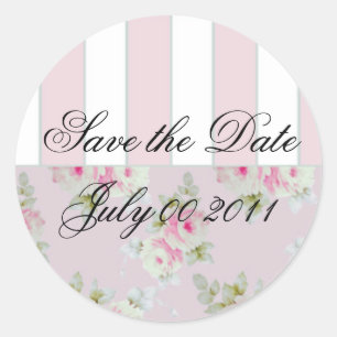Adesivo Aumentou & o selo do envelope de Stripe_Pink