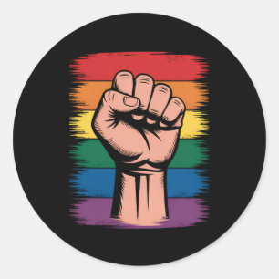 Adesivo Aumentou os direitos de suporte do Rainbow LGBTQ