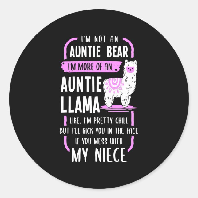 Adesivo Auntie Llama (Frente)