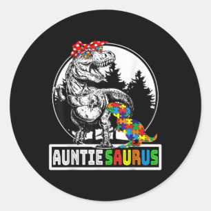 Adesivo Auntiesauro T Rex Dinossaur Tia Saurus Autism A