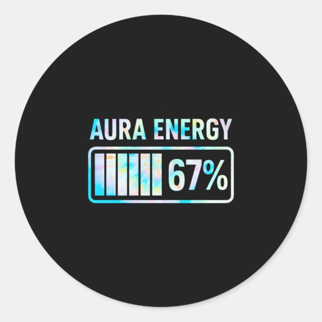 Adesivo Aura Energy 67 67 Seis Sete Memes (Frente)
