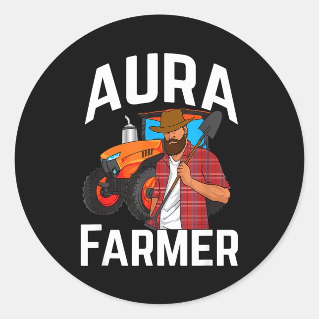 Adesivo Aura Farmer Funny Meme  (Frente)