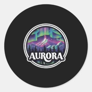 Adesivo Aurora Colorado Rocha Montanhas Co Esqui Inverno D