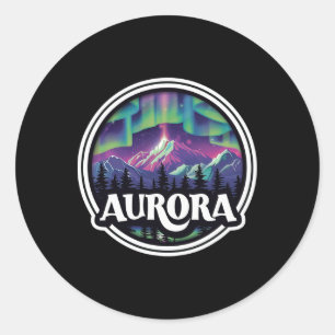 Adesivo Aurora Colorado Rock Mounains Co Skiing Winter De