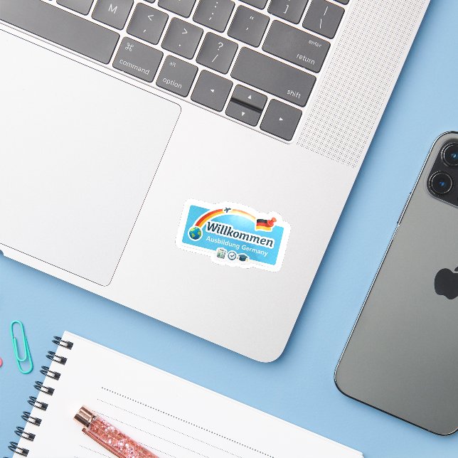 Adesivo Ausbildung Alemanha laptop  (Notebook com iPhone)