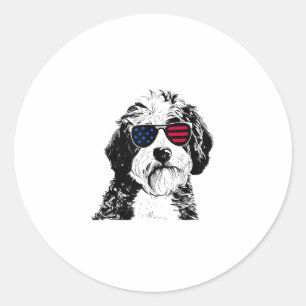 Adesivo Aussiedoodle Dog 4 de julho América Flag