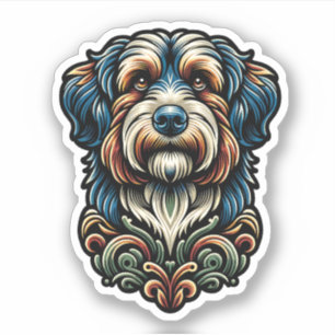 Adesivo Aussiedoodle Vinyl Watersafe Dog Sticker