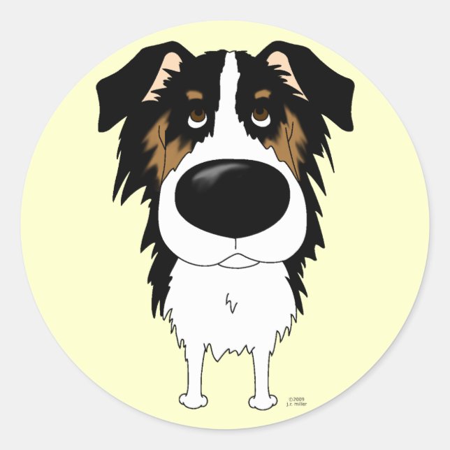 Adesivo Aussies - Grande Nariz e Bumbum (Frente)